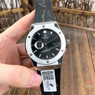 Fake Hublot Classic Fusion SS Black Dial Watches 42mm